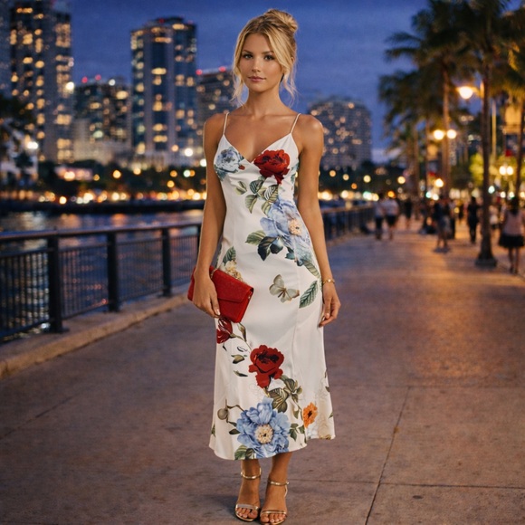 Alice + Olivia Dresses & Skirts - NWOT: Alice + Olivia Julietta Midi Slip Dress Size 8